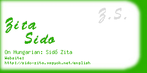zita sido business card