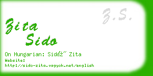 zita sido business card